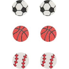 Sports Ball Stud Earrings Set for Women, Lightweight Game Ball Basketball Football Tennis Earrings for Sports Theme Game Day Jewelry Accessories in Kuwait