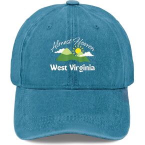 West Virginia Almost Heaven Hats for Men Baseball Caps Soft Washed Ball Cap in Kuwait