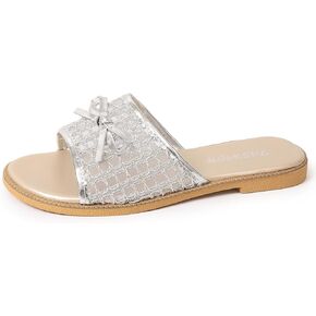 Niction Womens Flat Sandals Bow-Tie Slip On Slide Sandal Square Open Toe Slides Shoes Cute Summer Beach Comfortable Mules Flats Sandal 2026 in Kuwait