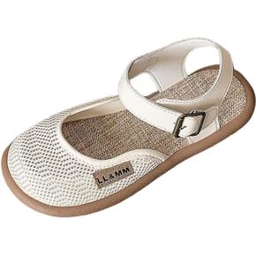 Women's breathable linen closed-toe sandals - Summer mesh design, adjustable straps, soft and comfortable sole, suitable for casual wear | Rubber sole in Kuwait