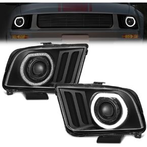 ELH LED Projector DRL Headlight Assembly Fit For 2005-2009 Ford Mustang LED 2005 2006 2007 2008 2009 05 06 07 08 09 Mustang Headlamp in Kuwait