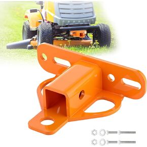 Duraaamo Zero Turn Lawn Mower Hitch with 1-1/4 Receiver 6mm Thicker Heavy Duty Steel Trailer Receiver, 1-1/4 Mower Hitch Versatile Chain Slot with Carriage Bolt Hardware Accessories(Orange) in Kuwait