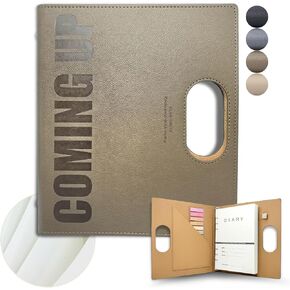 Dotted A5 Binder Portable Refillable Notebook - 5.8" x 8.3", 160 Pages of 100G Thick Paper, 6-Ring Design with Pen Loop and Index Tab Stickers - Ideal for Writing, Travel, Work, and School (Gray) in Kuwait