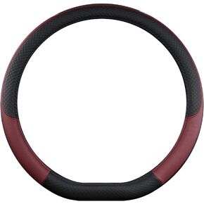 D-Shape Steering Wheel Cover, Purple and Black, Anti-Slip Diamond Pattern (Purple) in Kuwait