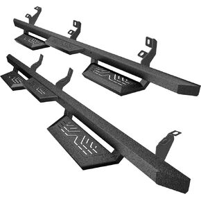 Drop Down Running Boards Compatible with 2009-2014 Ford F150 Super Crew Cab,Ford F150 Accessories,Black Two-Stair Step Side Carbon Rail Nerf Bars in Saudi Arabia
