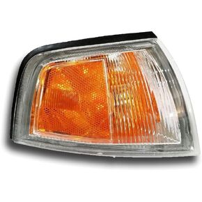 Right Passenger Signal Parking Light Assy Bulbs for Mitsubishi for Mirage DE/LS 1997-2002 1157Na (Orange)-Bulb Shape Code Chrome (Crystal)-Housing Clear W/Amber-Lens 12 V in Kuwait