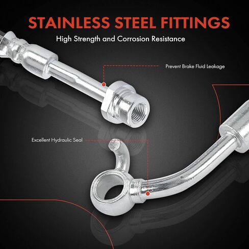 A-Premium Front Passenger Brake Hydraulic Hose Compatible with Select Hyundai and Genesis Models - Genesis 2015-2016, G80 2017-2020, G90 2017-2019 - Replace# 58732B1600 in Saudi Arabia