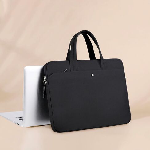 13-13.6 inch Stylish Oxford Fabric Laptop Bag for 2025 2024-2016 MacBook Air/Pro 13 M4 A3240 M3 A3113 M2 A2681 M1 A2337 A2179 A2338 A2289 A1706 A2159 HP Dell Lenovo, Computer Bag with Handle, Black in Saudi Arabia
