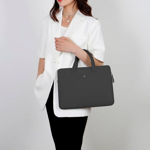 13-13.6 inch Stylish Oxford Fabric Laptop Bag for 2025 2024-2016 MacBook Air/Pro 13 M4 A3240 M3 A3113 M2 A2681 M1 A2337 A2179 A2338 A2289 A1706 A2159 HP Dell Lenovo, Computer Bag with Handle, Black in Saudi Arabia