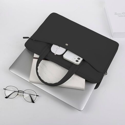 13-13.6 inch Stylish Oxford Fabric Laptop Bag for 2025 2024-2016 MacBook Air/Pro 13 M4 A3240 M3 A3113 M2 A2681 M1 A2337 A2179 A2338 A2289 A1706 A2159 HP Dell Lenovo, Computer Bag with Handle, Black in Saudi Arabia
