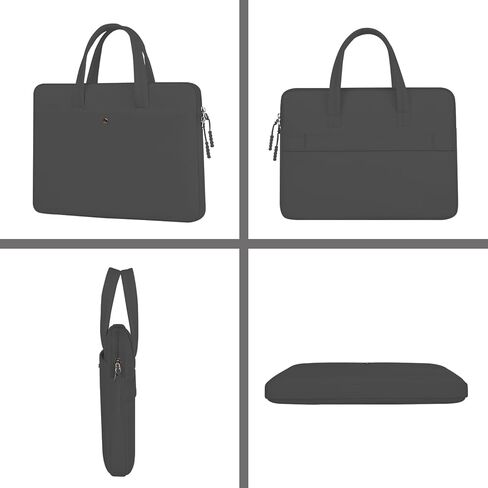 13-13.6 inch Stylish Oxford Fabric Laptop Bag for 2025 2024-2016 MacBook Air/Pro 13 M4 A3240 M3 A3113 M2 A2681 M1 A2337 A2179 A2338 A2289 A1706 A2159 HP Dell Lenovo, Computer Bag with Handle, Black in Saudi Arabia