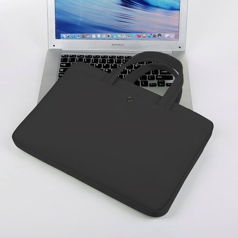 13-13.6 inch Stylish Oxford Fabric Laptop Bag for 2025 2024-2016 MacBook Air/Pro 13 M4 A3240 M3 A3113 M2 A2681 M1 A2337 A2179 A2338 A2289 A1706 A2159 HP Dell Lenovo, Computer Bag with Handle, Black in Saudi Arabia