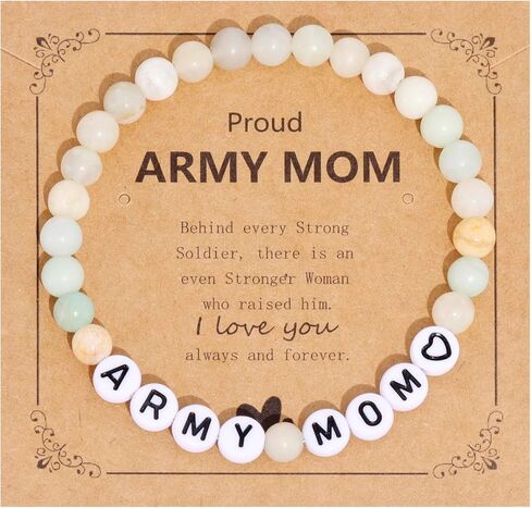 Kivosliviz Army Mom Gifts for Women Bracelet Military Birthday Mothers Day Proud Army Mom Jewelry in Saudi Arabia