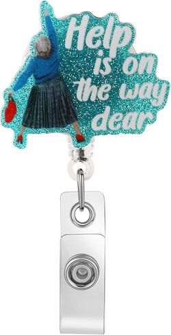 مساعدة بكرة الشارة المضحكة على الطريق عزيزي حامل شارة الهوية اللطيفة مشبك قابل للسحب لطلاب التمريض والعاملين الطبيين والمعلمين والطالبات in Kuwait