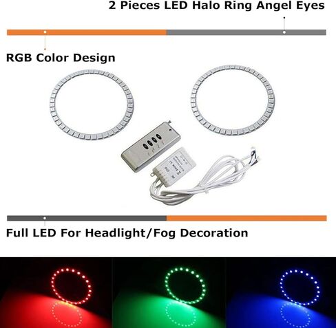 طقم إضاءة حلقة هالة LED RGB 7 ألوان من iJDMTOY متوافق مع 2014-2016 Scion tC (طراز AT20 LCI) إضاءة الطريق الأمامية التحديثية مع إعداد قابل للتعديل in Kuwait