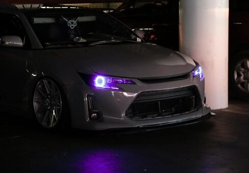 طقم إضاءة حلقة هالة LED RGB 7 ألوان من iJDMTOY متوافق مع 2014-2016 Scion tC (طراز AT20 LCI) إضاءة الطريق الأمامية التحديثية مع إعداد قابل للتعديل in Kuwait