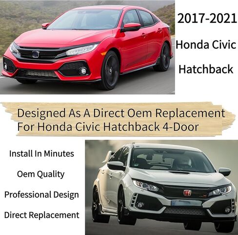 شفرة ممسحة خلفية لسيارة Honda Civic Hatchback 2017-2021 2020 2019 2018 Si EX EX-L EX-T LX LX-P Sport Touring Type R نماذج محدودة OEM استبدال في جميع الأحوال الجوية طوال الموسم الخلفي الخلفي ممسحة زجاج أمامي شفرة in Saudi Arabia