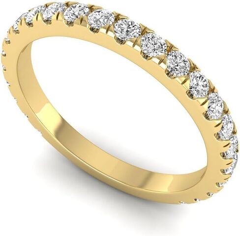 خاتم خطوبة من الذهب عيار 14 قيراط من الألماس المستدير 0.75 قيراط للنساء in Kuwait