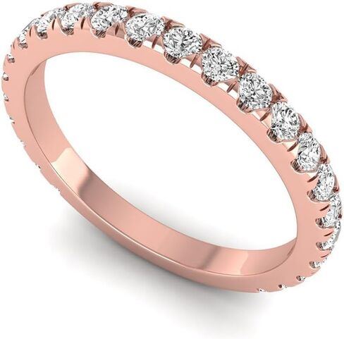 0.75 Carat Round Lab Grown Diamond 14K Gold Engagment Wedding Band For Womens in Saudi Arabia