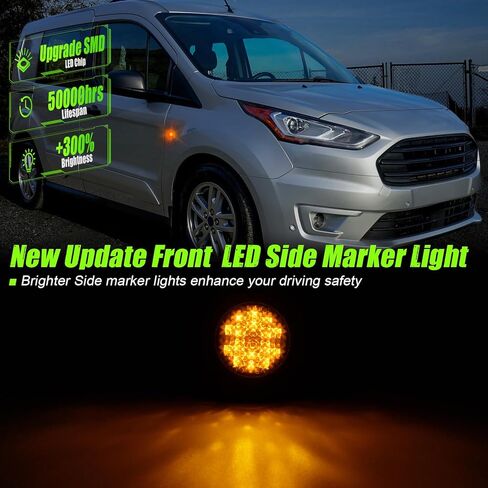 LED الجانب الأمامي بدوره أضواء الإشارة متوافق مع 2010-2023 العبور الاتصال Led مصابيح العلامات الجانبية 2 قطعة عدسة الدخان in Kuwait