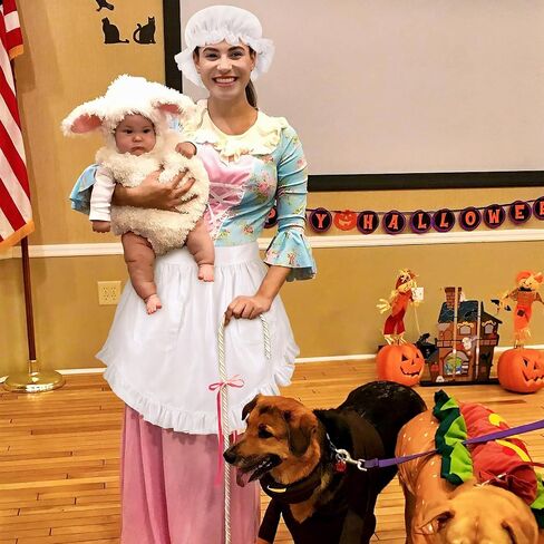 Colonial Costume Accessories, Pilgrim Costume Set with White Mob Cap Bonnet Waist Apron for Maid Women for Cosplay in Kuwait