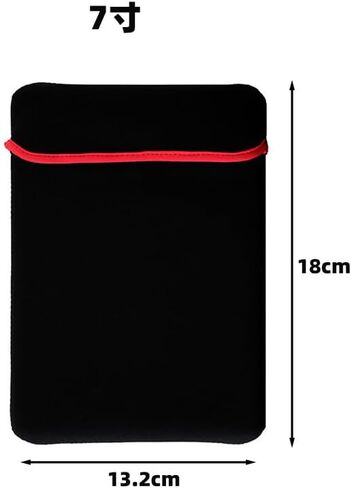 Black Neoprene/Cotton 7" 7" inch Laptop Notebook Computer case/Bag/Sleeve for Dell HP Acer Asus Sony IBM Samsung LG Toshiba+ 1pcs in Saudi Arabia
