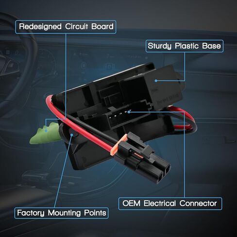 HVAC Blower Motor Resistor with Wire Harness Compatible with Gmc Sierra 1500 2500 3500 Yukon XL 1500 2500 1999-2007 Fit for Chevy Silverado 1500 2500 3500 Tahoe Suburban 1500 2500 1999-2007 in Kuwait