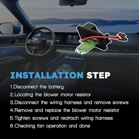 HVAC Blower Motor Resistor with Wire Harness Compatible with Gmc Sierra 1500 2500 3500 Yukon XL 1500 2500 1999-2007 Fit for Chevy Silverado 1500 2500 3500 Tahoe Suburban 1500 2500 1999-2007 in Kuwait