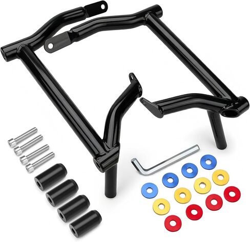 Saddlebag Guard Crash Bar Bracket for Harley Davidson Touring Street Glide Road Glide Road King Electra Glide Ultra Limited CVO Gloss Black Tip Over Saddle bag Protection Crash Bar 2009-2024 in Kuwait