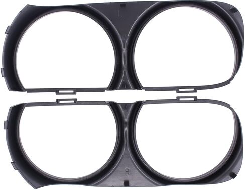 NewYall Pair Black Headlight Bezel Cover Trim for Challenger SRT Hellcat 2015-2020 Only Front Left Driver and Right Passenger Side 68259055AB 68259054AB CH2511102 in Kuwait