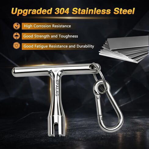304 Stainless Steel Bottle Jack Release Pressure Wrench, Bottle Jack Pressure Relief Valve Wrench, Hydraulic Jack Valve Release Tool Compatible with 12-Ton 20-Ton Presses in Saudi Arabia