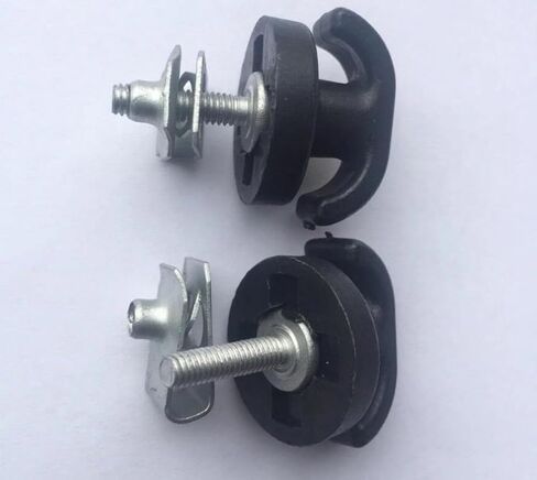 Hardware Kit for Cargo Nets - Compatible with Toyota/Scion/Subaru - Set of 2 Plastic T-Anchors/Hooks with Panel Clips and Nylon Spacers — Easy to Install and Durable in Saudi Arabia