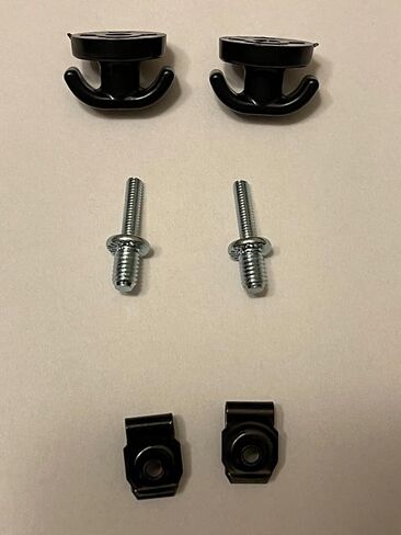 Hardware Kit for Cargo Nets - Compatible with Toyota/Scion/Subaru - Set of 2 Plastic T-Anchors/Hooks with Panel Clips and Nylon Spacers — Easy to Install and Durable in Saudi Arabia