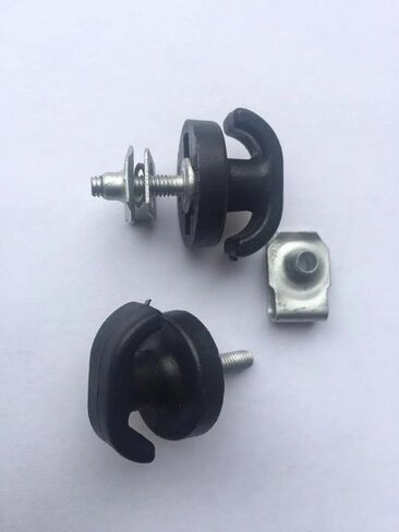 Hardware Kit for Cargo Nets - Compatible with Toyota/Scion/Subaru - Set of 2 Plastic T-Anchors/Hooks with Panel Clips and Nylon Spacers — Easy to Install and Durable in Saudi Arabia
