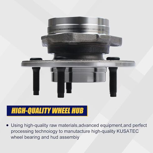 KUSATEC 515017 محمل العجلة الأمامية ومجموعة المحور متوافقة مع Ford F-150 1997 1998 1999 2000، 5 براغي العروة بدون ABS in Saudi Arabia