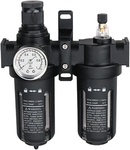 SFC200 1/4 3/8 1/2 Two Units Air Filter Regulator Lubricator Combinations Oil Water Air Separate FRL Units(PC6 04 6mm R1-2 10pc) in Saudi Arabia