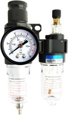 AFC2000 G1/4 Air Pressure Regulator Air Oil Water Separator Air Regulator Air Preparation Units(Type 1 With 8mm 1-4,PT Thread) in Saudi Arabia