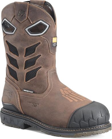 PHANTOM RIDER Composite Toe Waterproof Internal Metguard Wellington Boot for Men, Slip-Resistant, Durable Leather Work Boot in Kuwait