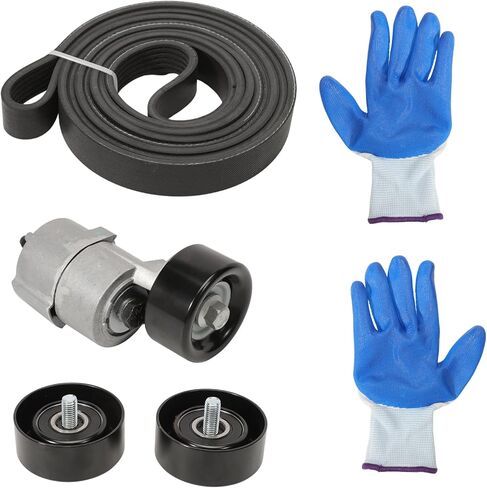 Serpentine Belt Drive Kit, Belt Tensioner, Idler Pulleys for Forte Koup 2010-2013, Sonata 2006-2009 2010 2.0L 2.4L, Forte5,Rondo 2010-2011, Magentis Optima 2007-2010, 6PK2125 2528125000 2528825001 in Saudi Arabia