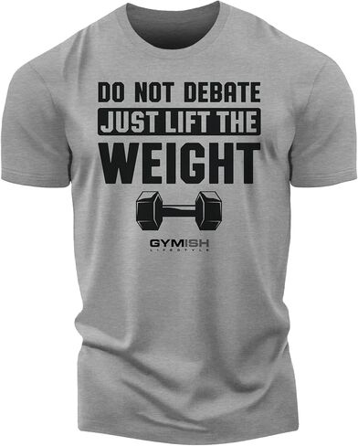 Do Not Debate Just Lift The Weight Gym Workout Funny Shirts for Men in Saudi Arabia