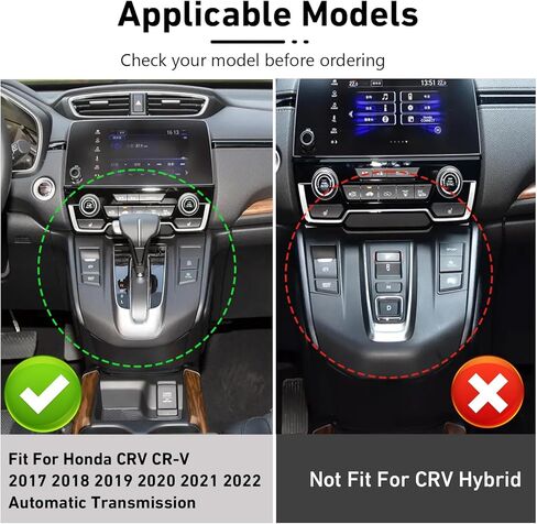 Car Gear Shift Box Panel Cover Inner Frame Gear Shift Knob Cover Auto Interior Decoration Accessories for Honda CRV CR-V 2017 2018 2019 2020 2021 2022 (Carbon Fiber) in Saudi Arabia