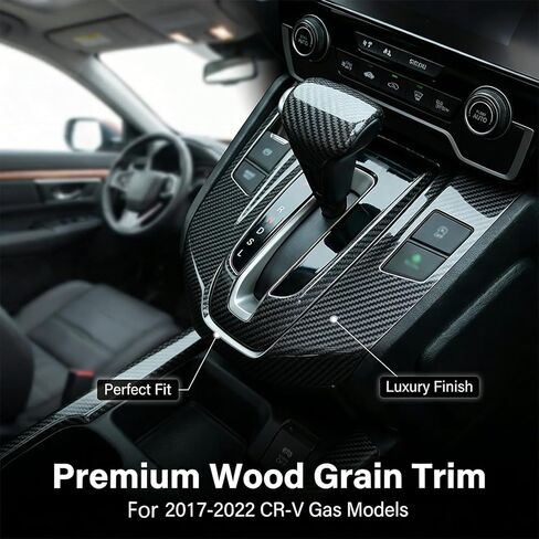 Car Gear Shift Box Panel Cover Inner Frame Gear Shift Knob Cover Auto Interior Decoration Accessories for Honda CRV CR-V 2017 2018 2019 2020 2021 2022 (Carbon Fiber) in Saudi Arabia