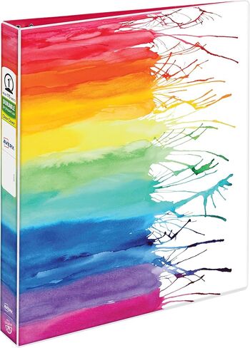 Avery + Amy Tangerine Designer Collection Binder, 1" Round Rings, 175-Sheet Capacity, Assorted Designs (26880), Pack of 6 in Saudi Arabia