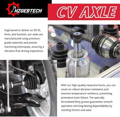 (1) Front Driver Side CV Axle CV Joint Drive Axle Shaft Assembly Replacemente (Front Left) fits Mazda CX-9 2019 2018 2017 2016 Replace # 249228, 14885N in Kuwait