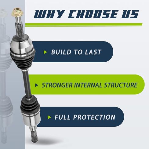 [4WD AWD] Front Driver Side CV Axle Compatible with 2006-2010 Ford Explorer, 2007-2010 Ford Explorer Sport Trac, 06-10 Mercury Mountaineer, 2008 2009 Left Shaft Assembly 60-2184 in Kuwait