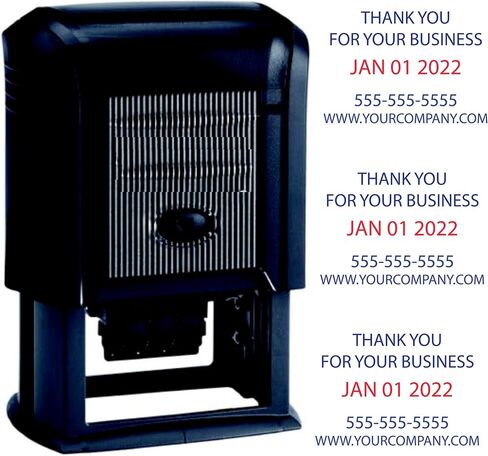 Custom Date Stamp 2022 Date Stamp with 2-3 Lines Custom Text in Saudi Arabia