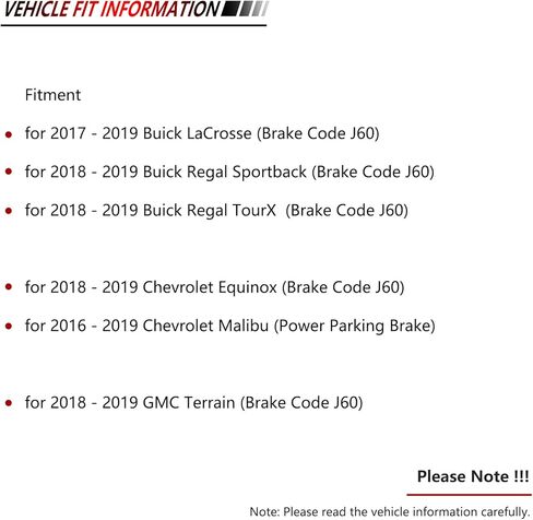 JLEO D1913 D1915 Ceramic Brake Pads Front Rear Driver and Passenger Side for 2018-2019 Chevrolet Equinox,2016-2019 Chevy Malibu,for GMC Terrain,for 2017-2019 Buick LaCrosse,Regal Sportback TourX 8pcs in Saudi Arabia