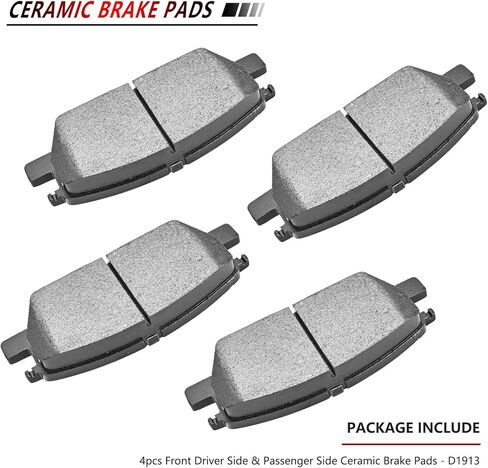 JLEO D1913 D1915 Ceramic Brake Pads Front Rear Driver and Passenger Side for 2018-2019 Chevrolet Equinox,2016-2019 Chevy Malibu,for GMC Terrain,for 2017-2019 Buick LaCrosse,Regal Sportback TourX 8pcs in Saudi Arabia