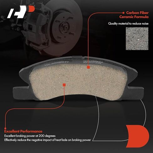 A-Premium Front Ceramic Disc Brake Pads Set Compatible with Mitsubishi Mirage 2014-2015/2017-2020, Mirage G4 2017-2020, 1.2L, 4 Pcs in Saudi Arabia
