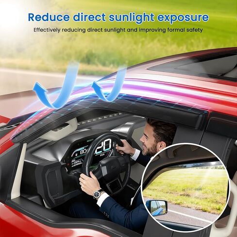 أقنعة النوافذ واقيات المطر تناسب 2018-2026 VW Atlas Cross Sport مع زخرفة من الفولاذ المقاوم للصدأ، ملحقات مظلات النوافذ الجانبية للنوافذ الخارجية، 2019 2020 2021 2022 2023 2024 2025 in Kuwait